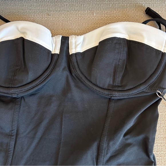 NWT Staud Maeve Swim Dress - Blk/Whit - Picture 7 of 10